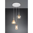 Pendul Trio ALDEA metal, sticla, alb, crom, chihlimbar, E14 - 349430317