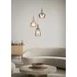 Pendul Trio ALDEA metal, sticla, alb, crom, chihlimbar, E14 - 349430317