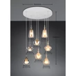 Pendul Trio ALDEA metal, sticla, alb, crom, chihlimbar, E14 - 349430817