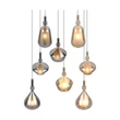 Pendul Trio ALDEA metal, sticla, alb, crom, chihlimbar, E14 - 349430817