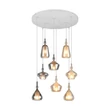Pendul Trio ALDEA metal, sticla, alb, crom, chihlimbar, E14 - 349430817