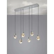 Pendul Trio VERANO  metal, cristal, crom, transparent, LED, 39W, 3960lm, 2300K-3000K-4000K - Trio-354510606