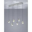 Pendul Trio VERANO  metal, cristal, crom, transparent, LED, 39W, 3960lm, 2300K-3000K-4000K - Trio-354510606