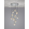 Pendul Trio VERANO  metal, cristal, crom, transparent, LED, 27.5W, 3300lm, 2300K-3000K-4000K - Trio-354531006