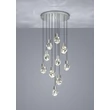 Pendul Trio VERANO  metal, cristal, crom, transparent, LED, 27.5W, 3300lm, 2300K-3000K-4000K - Trio-354531006