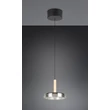 Pendul Trio CELESTE, metal, sticla, negru, crom, LED, 10W, 1100lm, 3000K - Trio-354910132