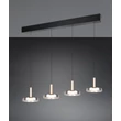 Pendul Trio CELESTE, metal, sticla, negru, crom, LED, 28W, 3000lm, 3000K - Trio-354910432