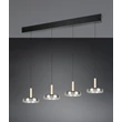 Pendul Trio CELESTE, metal, sticla, negru, crom, LED, 28W, 3000lm, 3000K - Trio-354910432