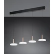 Pendul Trio CELESTE, metal, sticla, negru, alb, LED, 28W, 3000lm, 3000K - Trio-354910465