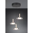 Pendul Trio CELESTE, metal, sticla, negru, crom, LED, 21W, 2250lm, 3000K - Trio-354930332