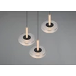 Pendul Trio CELESTE, metal, sticla, negru, crom, LED, 21W, 2250lm, 3000K - Trio-354930332