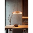 Pendul Trio LYNWOOD metal, lemn, acril, negru, maro, alb, LED, 28W, 3000K, 3300Lm - 355030130