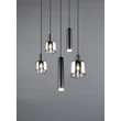 Pendul Trio MATARO, metal, sticla, negru, crom, E14, E27, GU10 - Trio-364130532