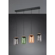 Pendul Trio CORK metal, sticla, negru, multicolor, E27 - Trio-364600417