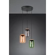 Pendul Trio CORK metal, sticla, negru, multicolor, E27 - Trio-364630317