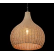 Pendul Trio JANNE metal, iuta, negru, natural, E27 - Trio-366700136