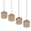 Pendul Trio SMILLA metal, iuta, negru, natural, E27 - Trio-366800436