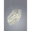 Pendul Trio MALIZIA metal, cristal, crom, transparent, E14 - Trio-367601006