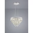 Pendul Trio MALIZIA metal, cristal, crom, transparent, E14 - Trio-367601206