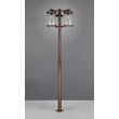 Lampadar exterior Trio SAMBESI metal, plastic, ruginiu, transparent, E27, IP44 - 404160324