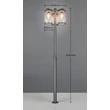 Lampadar exterior Trio SAMBESI metal, plastic, antracit, transparent, E27, IP44 - 404160342