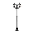 Lampadar exterior Trio LIVENZA metal, sticla, negru, transparent, E27, IP44 - 405760332