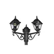 Lampadar exterior Trio LIVENZA metal, sticla, negru, transparent, E27, IP44 - 405760332