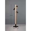 Lampadar  Trio MARLEY metal, lemn, acril, negru, maro, LED+GU10, 20W, 3000K, 2300Lm - 412510432