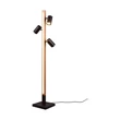 Lampadar  Trio MARLEY metal, lemn, acril, negru, maro, LED+GU10, 20W, 3000K, 2300Lm - 412510432