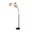 Lampadar Trio LUMINA metal, sticla, negru, chihlimbar, E14 - 417000313