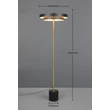 Lampadar  Trio KEATON metal, acril, negru, auriu, alb, LED, 21W, 2300-3000-4000K, 2400Lm - 440210180