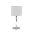 Veioza Trio NANDOR metal, textil, nichel, alb, E27+LED, 3000K, 2x3W, 600lm - 575310307