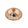 Plafoniera Trio INGA metal, rattan, negru, natural, E27 - 612200336