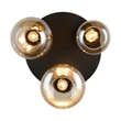 Plafoniera Trio LUMINA metal, sticla, negru, chihlimbar, E14 - 617030313