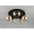 Plafoniera Trio LUMINA metal, sticla, negru, chihlimbar, E14 - 617030513