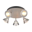 Plafoniera Trio ROMEO metal, plastic, nichel, LED, 35W, 2300-3000-4000K, 3500Lm - 637010507