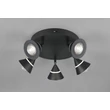Plafoniera Trio ROMEO metal, plastic, negru, LED, 35W, 2300-3000-4000K, 3500Lm - 637010532