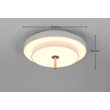 Plafoniera Trio KEATON metal, acril, gri, alb, LED, 34.5W, 2300-3000-4000K, 4000Lm - 640210176