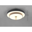 Plafoniera Trio KEATON metal, acril, negru, auriu, alb, LED, 34.5W, 2300-3000-4000K, 4000Lm - 640210180