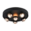 Plafoniera Trio ORBIT metal, negru, maro, LED, 40W, 2300-3000-4000K, 4700Lm - 644410632