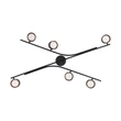 Plafoniera Trio CODA metal, negru, GX53 - 669000680