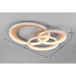 Plafoniera Trio GRANADA metal, acril, maro, alb, LED, 36W, 3000K, 4300Lm - 673810365