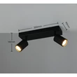 Plafoniera Trio SOKA metal, negru, GU10 - 867700232