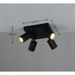 Plafoniera Trio SOKA metal, negru, GU10 - 867730432