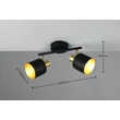 Plafoniera Trio EVA metal, negru, auriu, E14 - 868800280