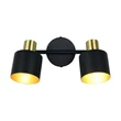 Plafoniera Trio EVA metal, negru, auriu, E14 - 868800280
