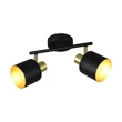 Plafoniera Trio EVA metal, negru, auriu, E14 - 868800280