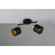 Plafoniera Trio EVA metal, negru, auriu, E14 - 868800280