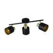 Plafoniera Trio EVA metal, negru, auriu, E14 - 868800380