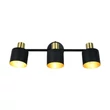 Plafoniera Trio EVA metal, negru, auriu, E14 - 868800380
